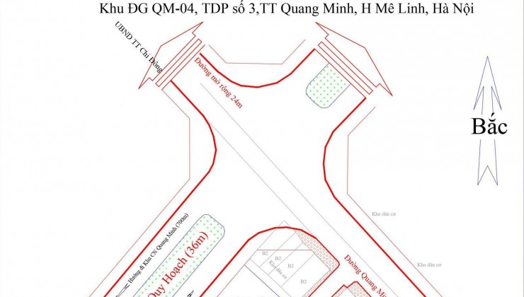 NHANH TAY SỞ HỮU LÔ ĐẤT ĐẤU GIÁ LK1-07 DT 80M2 TẠI TỔ 3 TT QUANG MINH - MÊ LINH -  HN.